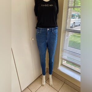 (13) Blue High Rise Skinny Stretch Jeans